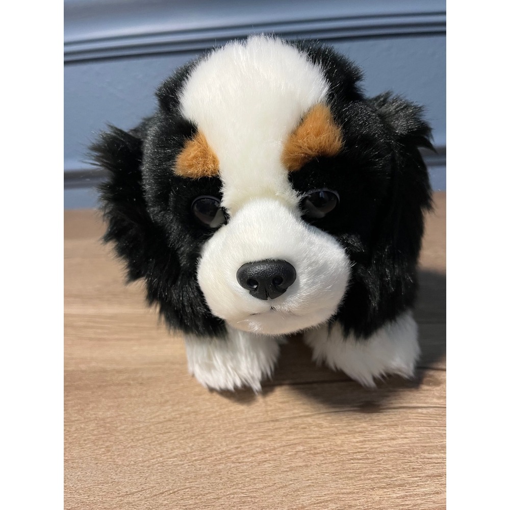 Aurora Plush Bernese Mountain Dog Puppy‎ Stuffed Animal Toy Black White Brown